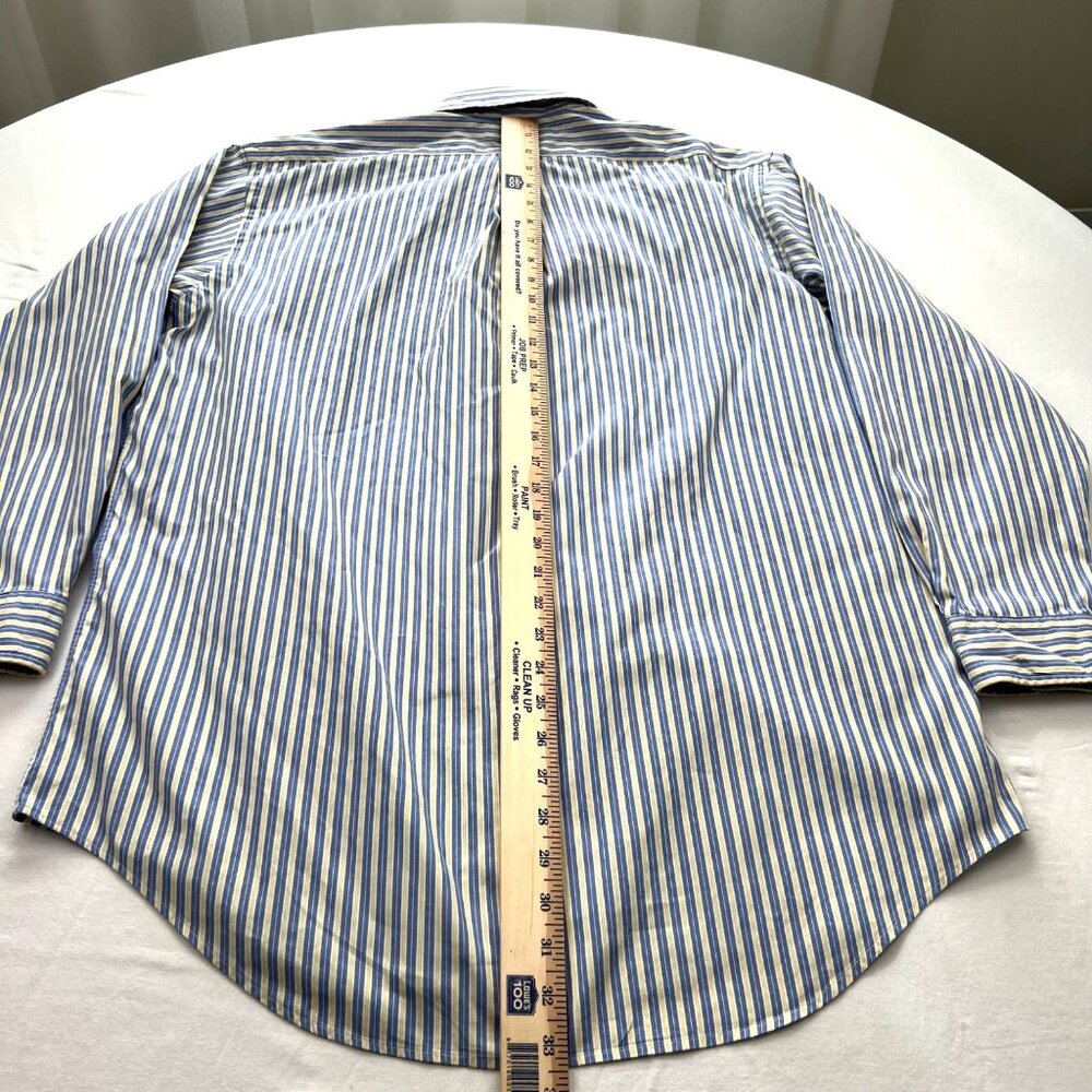 Ralph Lauren Flesh Pony Mens Shirt 16 Striped Button Yarmouth 33 Long Sleeve XL - Picture 7 of 9
